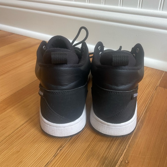 Air Jordan’s (Nike) - black high tops - youth size 6.5 (fits a women’s 8) - Picture 4 of 5